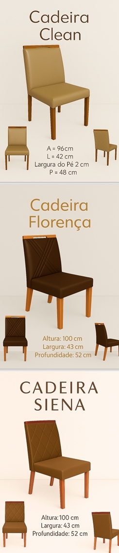 Cadeiras | Clean - Florença - Siena | Kadeiras 0825