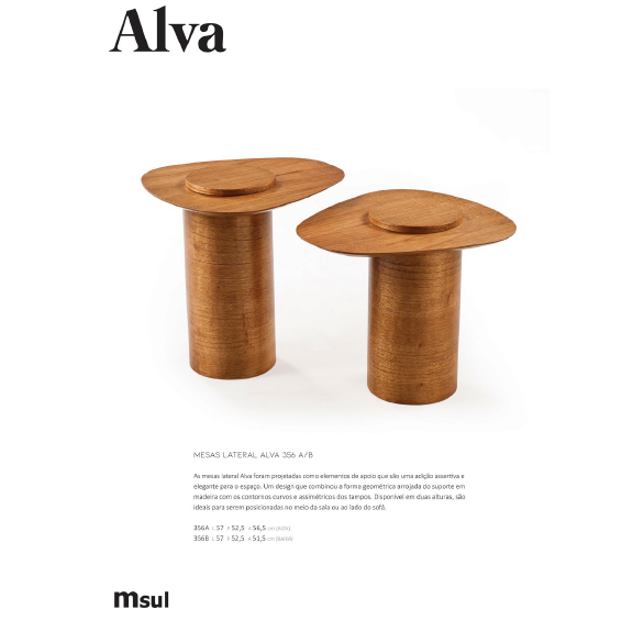 PREÇO + BARATO DO BRASIL | Mesa Lateral Alva 356 | Msul Móveis