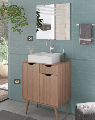 PREÇO + BARATO DO BRASIL | Conjunto Banheiro 60 | BN3638 - BN3637 | Tecnomobili