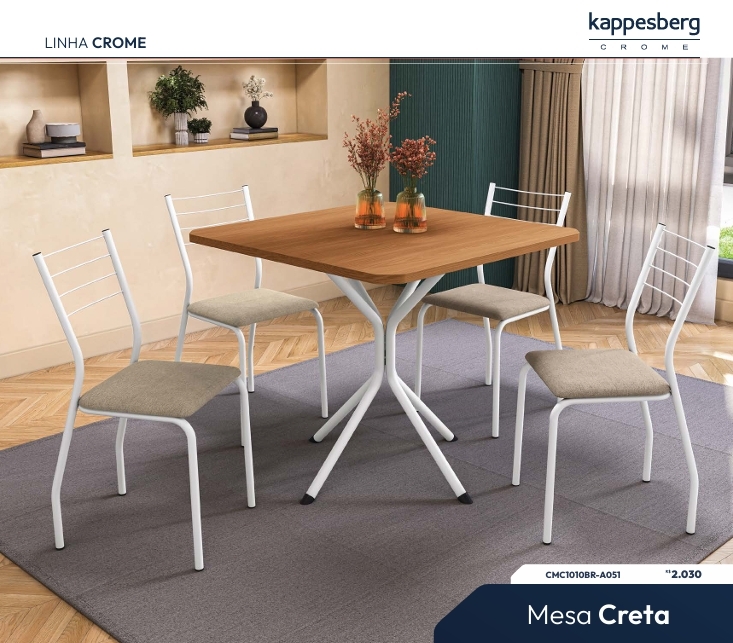 Mesa Creta | Venda:-62% | Kappesberg Crome 0925
