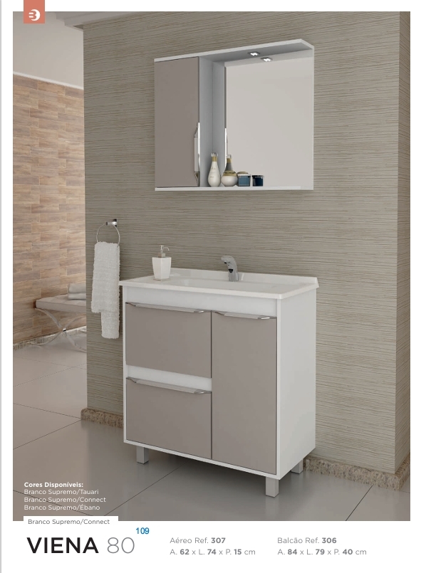 Conjunto Banheiro Viena 80CM | Balcony 0926