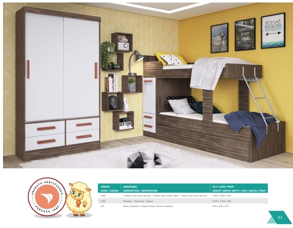 Quarto Infantil |  1400 - 1450 - 210 | Percasa 0625