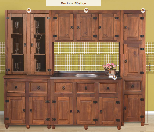 PREÇO + BARATO DO BRASIL | Cozinha Modulada Sob Medida em  Madeira Rústica | ZN Móveis 