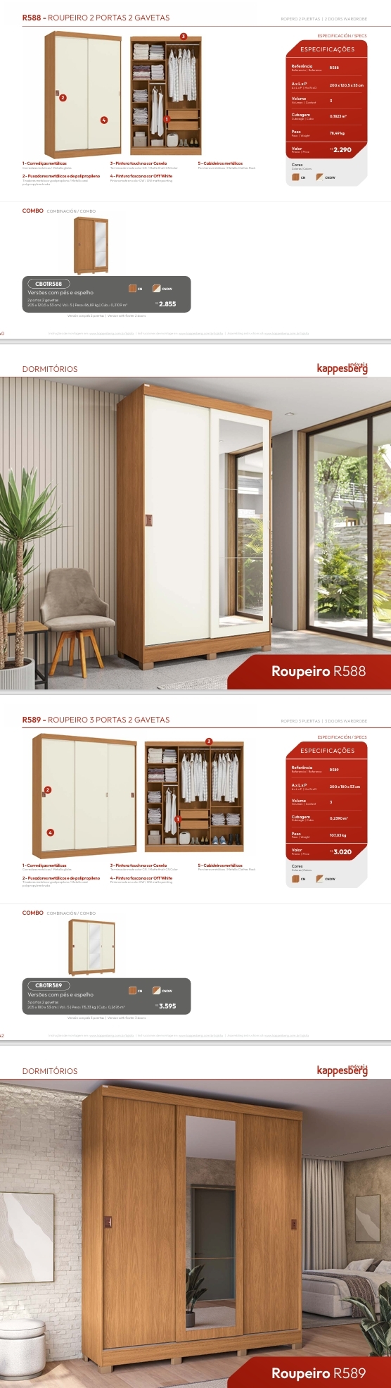 Roupeiros | R588 - R589 - R590 - R591 | Venda: -65% | Kappesberg 0525