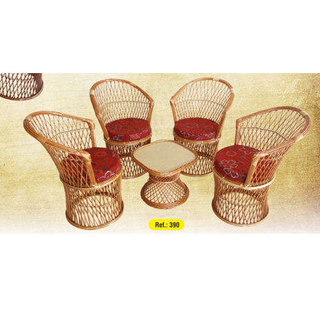 Conjunto 05 Peças c/Almofadas | 390 | Vime Alto Uruguai