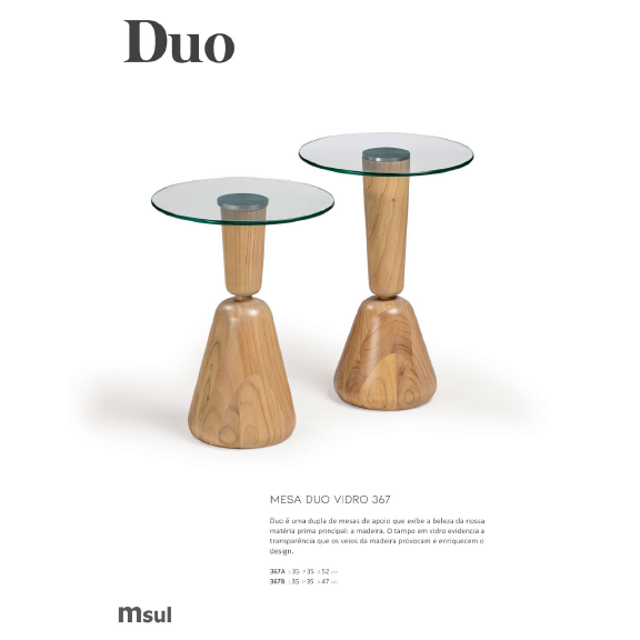 PREÇO + BARATO DO BRASIL | Mesa Duo de Vidro 367 | Msul Móveis