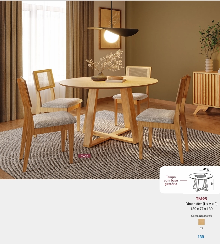 Mesa TM95 + Cadeira CA35 | Dalla Costa 0826