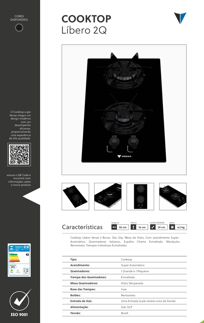 Cooktop |  Líbero 2Q | Venax 0525