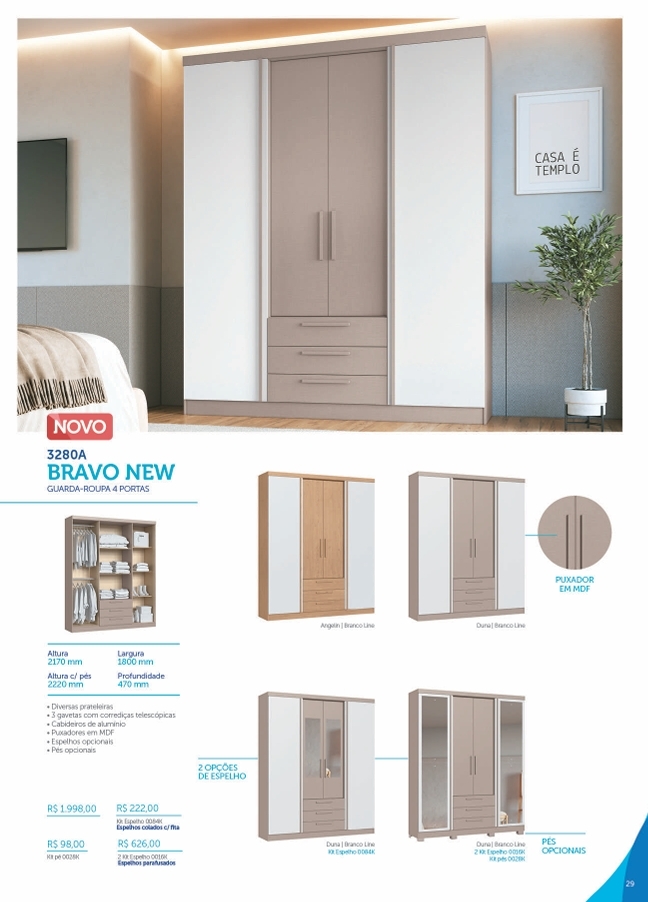 Roupeiro Bravo New | 3280A | Castro : Venda -40% 0425