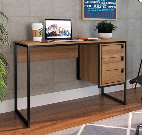 Escrivaninha c/ Gaveteiro 11100079 | Linha Office | Placa e Ponto 0926