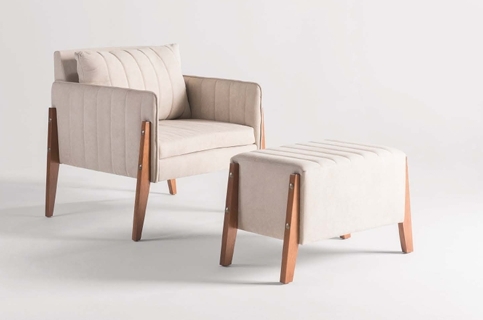 Poltrona Alyssa + Puff | Muller Elegant 0726