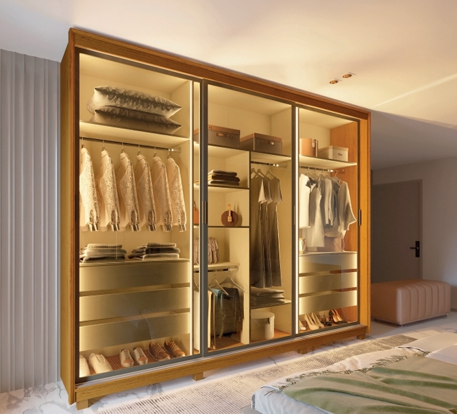 Roupeiro Platinum Reflecta 3P | Gelius 0626