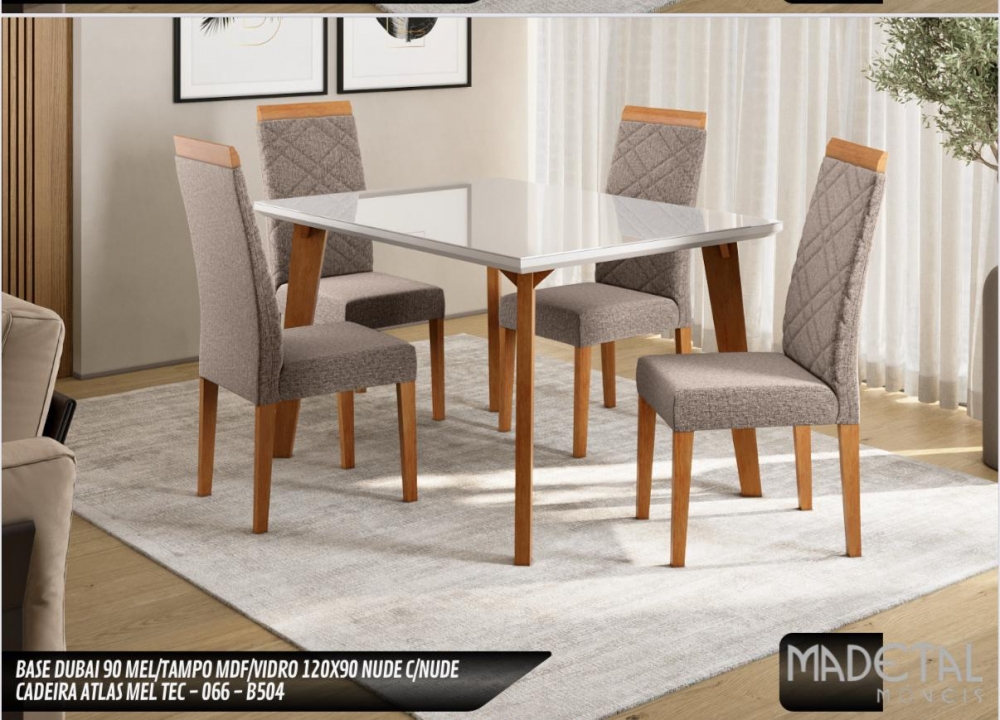 Mesa Dubai + Cadeira Atlas | Madetal 0626