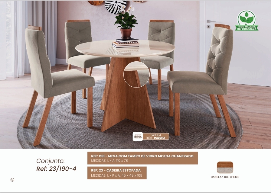 Mesa 190 + Cadeira 23 | Zamarchi 0626