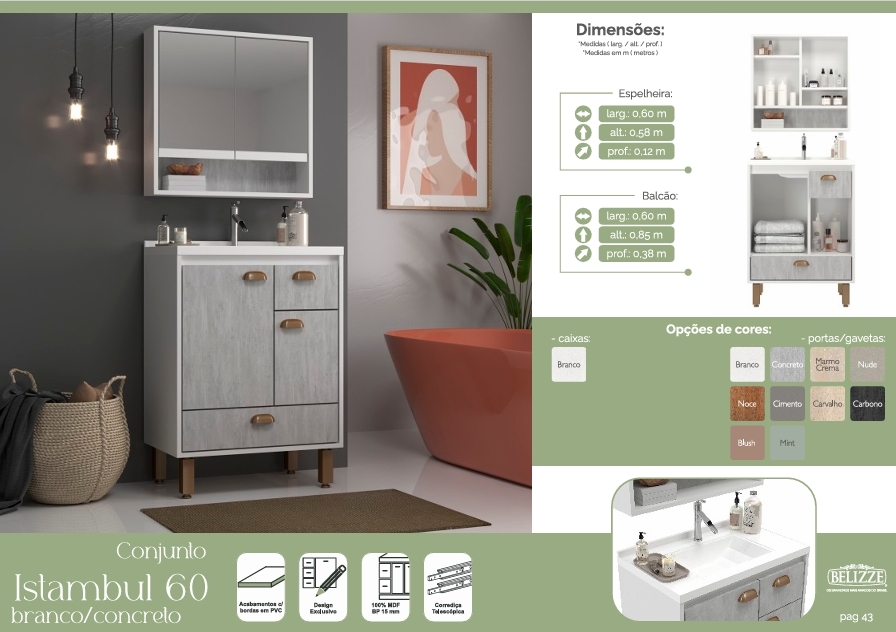 Conjunto Istambul 60 | Consulte Valores Na Descrição | Belizze 1026