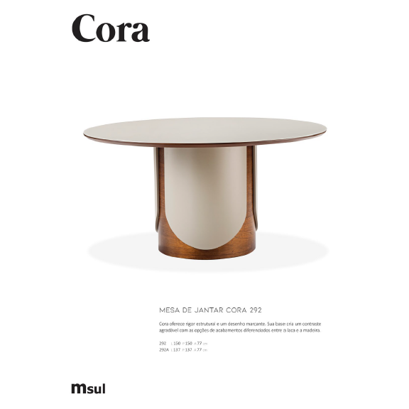 PREÇO + BARATO DO BRASIL | Mesa de Jantar Cora 292 | Msul Móveis