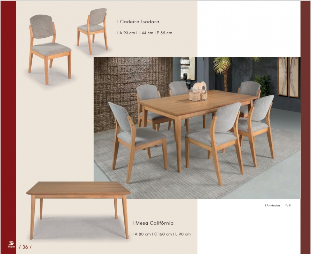 Mesa Califórnia + Cadeira Isadora | Refinatto 0925