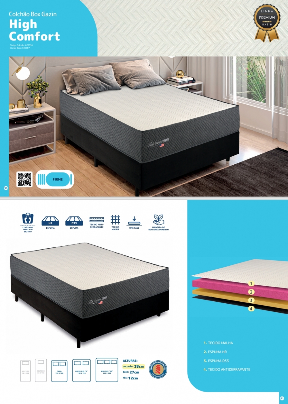 Colchão Box High  Comfort | Gazin | Venda : +40% 0425