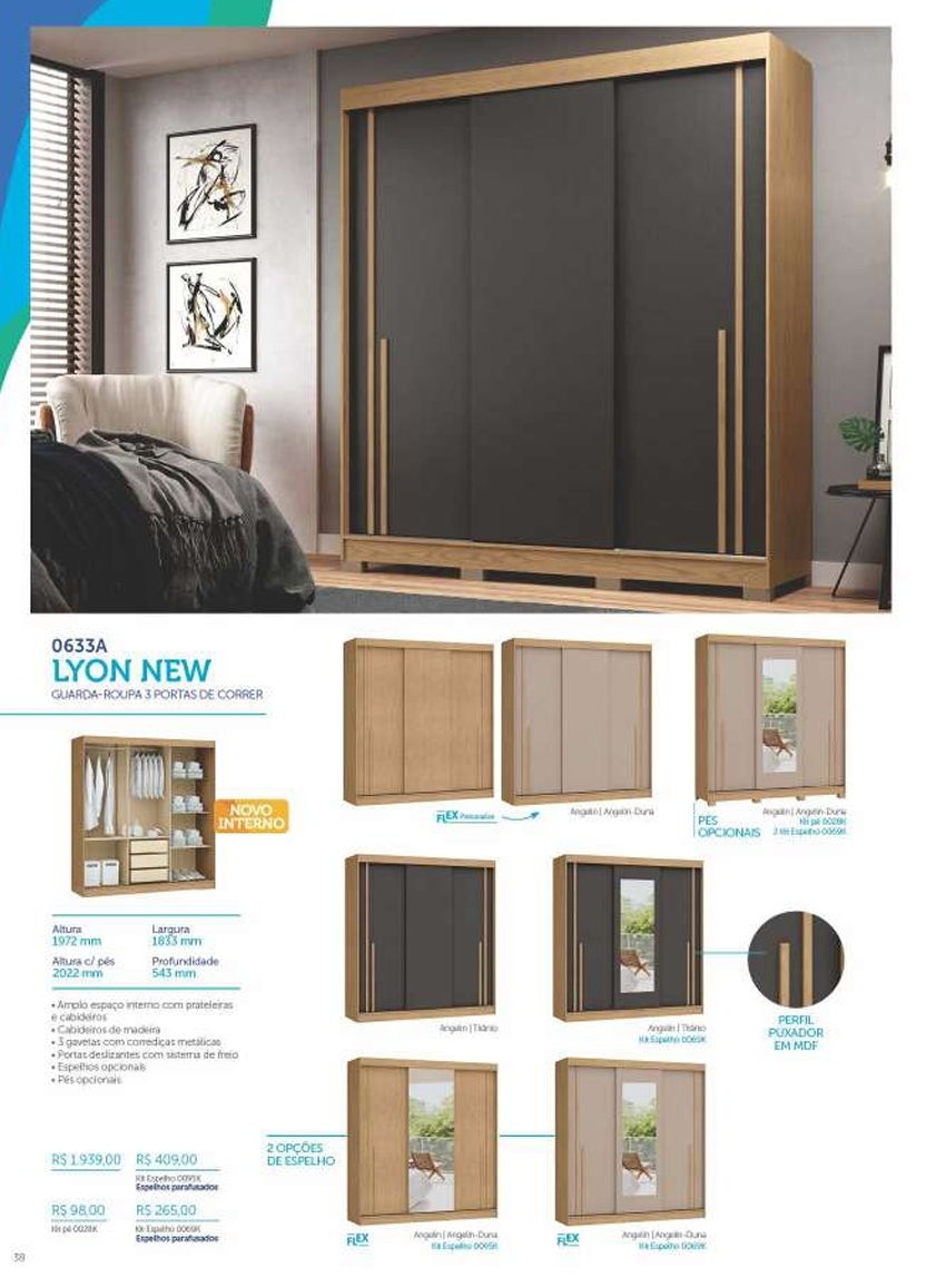 Roupeiro Lyon New | 0633A | Castro : Venda -40% 0425