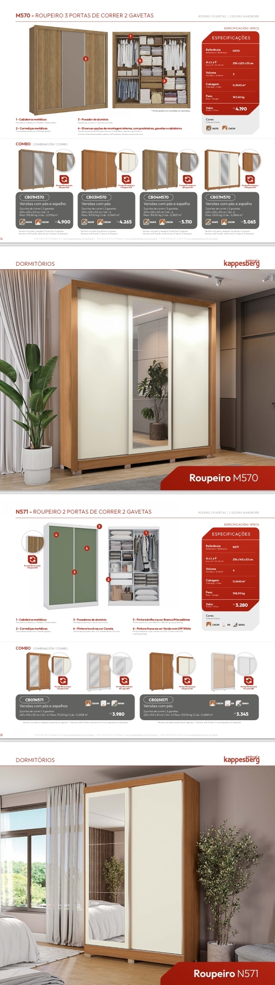 Roupeiros | M570 - N571 - C533 - H563 - M569 - J559 - R588 - E530 |  Venda: -65% | Kappesberg 0525