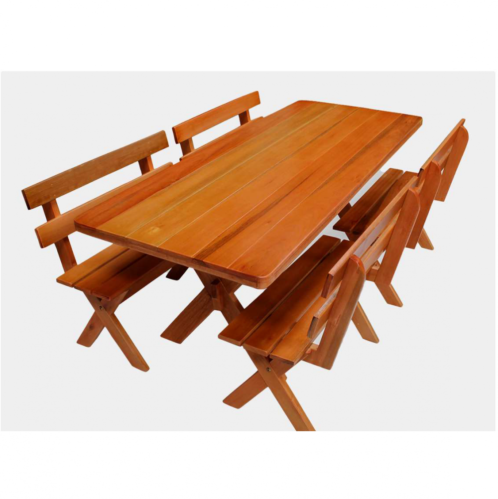 PREÇO + BARATO DO BRASIL | Conjunto Mesa E Bancos | ME12 | Premade
