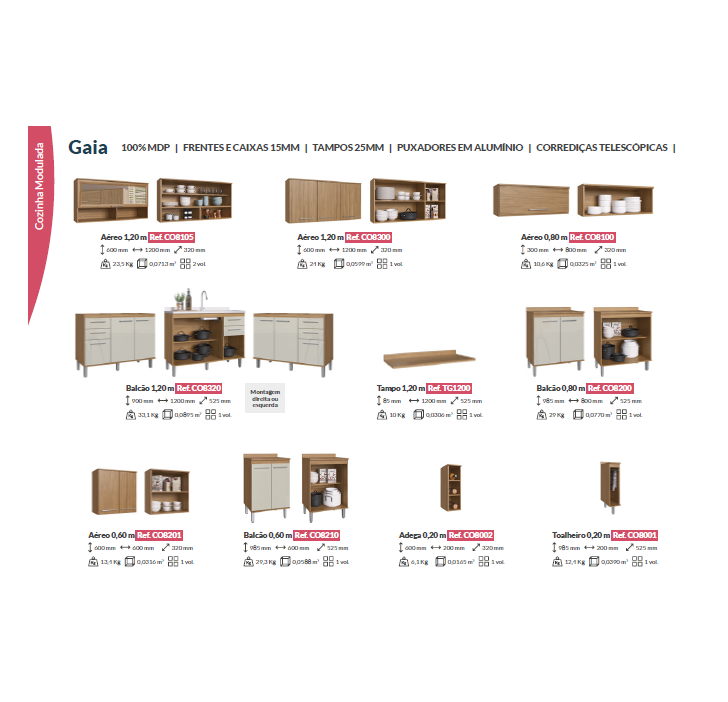 Cozinha Modulada Gaia Módulos | Decibal