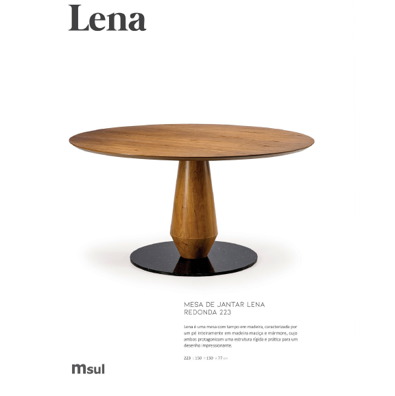 PREÇO + BARATO DO BRASIL | Mesa de Jantar Redonda Lena 223 | Msul Móveis
