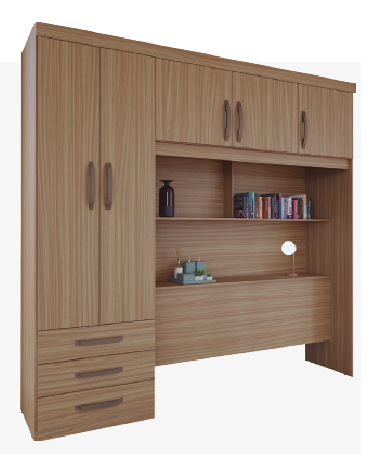 Roupeiro 2,07 p/ Cama Baú | Edez