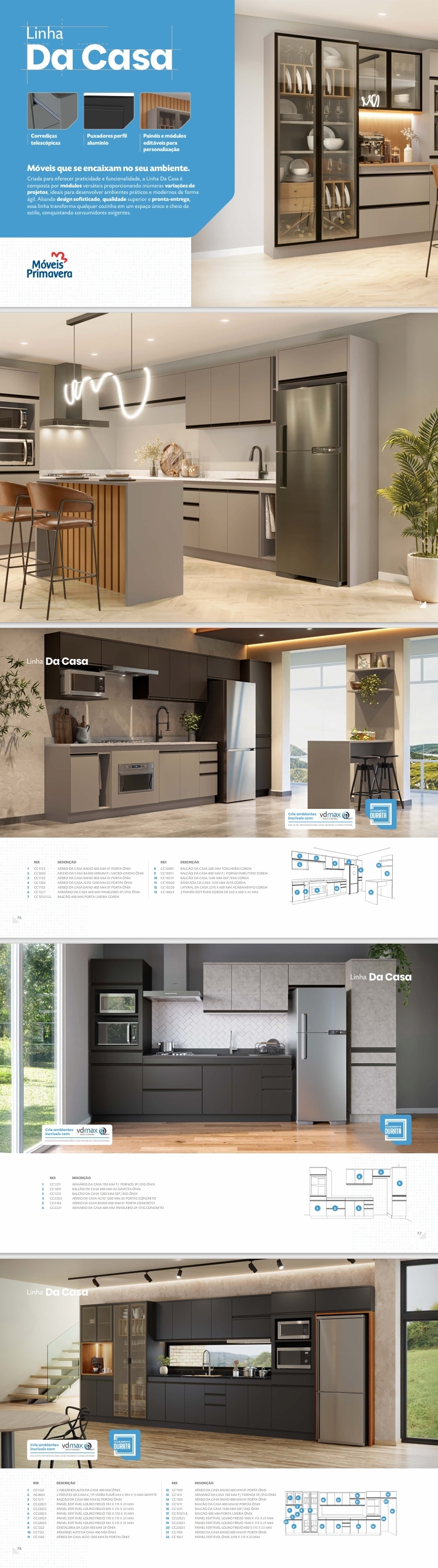 Linha da Casa | Cozinhas - Balcões - Cristaleira |  Primavera -40% 0325
