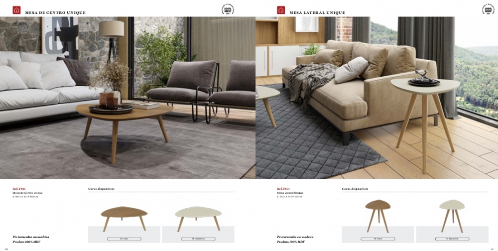 Mesa de Centro/Lateral Unique | F661 - F671 | Decorline 0425