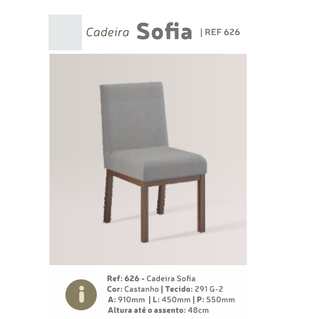 PREÇO + BARATO DO BRASIL | Cadeira Sofia | 626 | Volttoni Móveis Contemporâneos