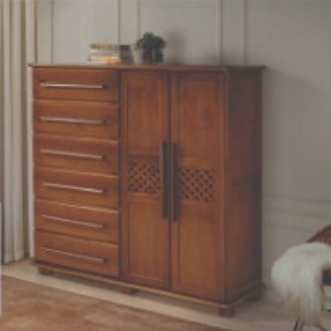 Cômoda Pinus | 2 Portas e 6 Gavetas | Ref. 21 | BH