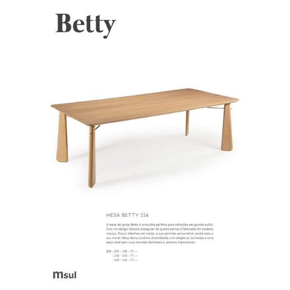 PREÇO + BARATO DO BRASIL | Mesa Bety 224 | Msul Móveis