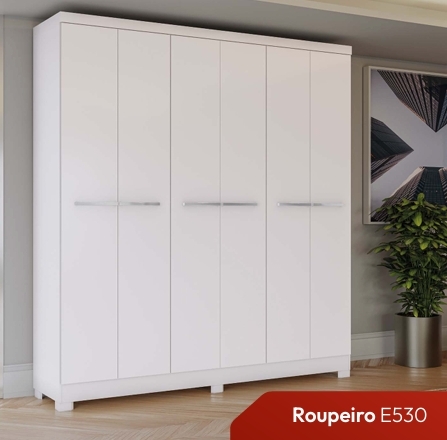 Roupeiro 6 Portas s/ Espelho 202 | E530 | Kappesberg Móveis 0226