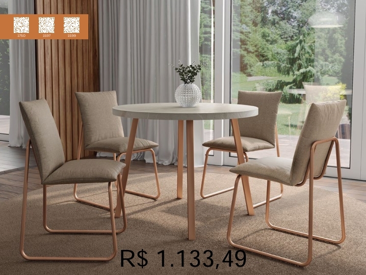 Conjunto Sala de Jantar | Cadeira Soft -  Mesas Stellar | Carraro | Venda: +60% 0925