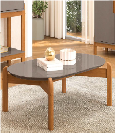 PREÇO + BARATO DO BRASIL | Mesa de Centro Lizz Oblonga | Casa D
