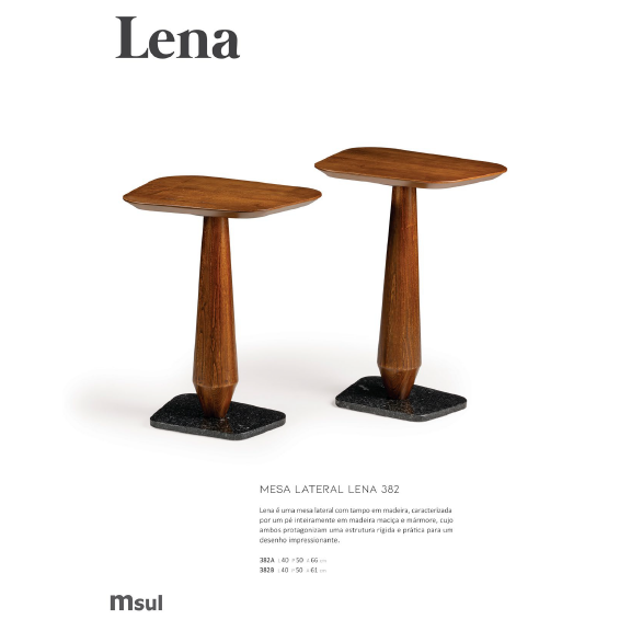 PREÇO + BARATO DO BRASIL | Mesa Lateral Lena 382 | Msul Móveis