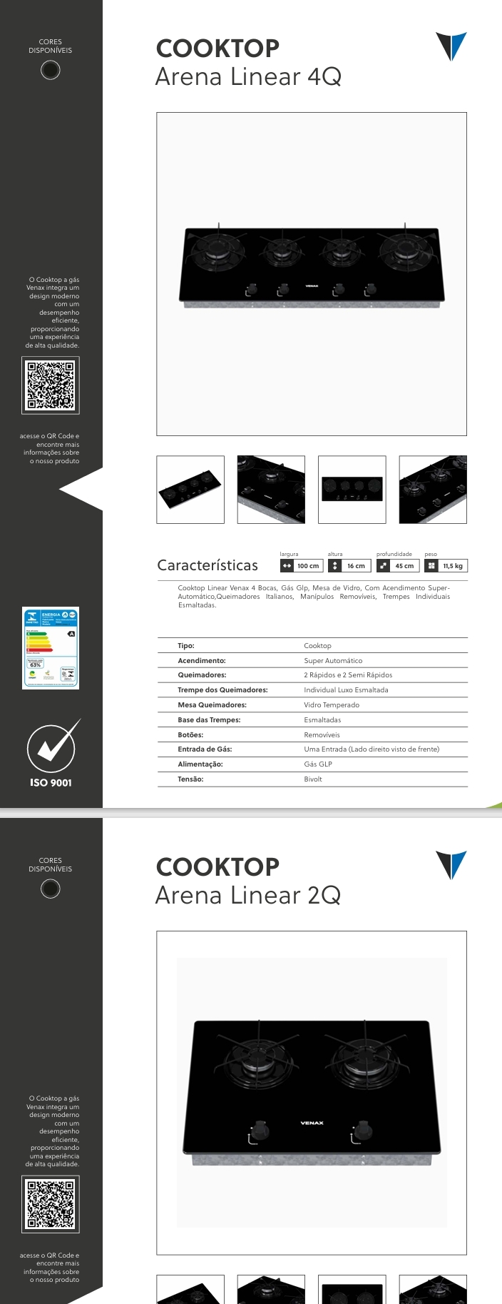 Cooktop | Arena Linear 4Q - Arena Linear 2Q | Venax 0525