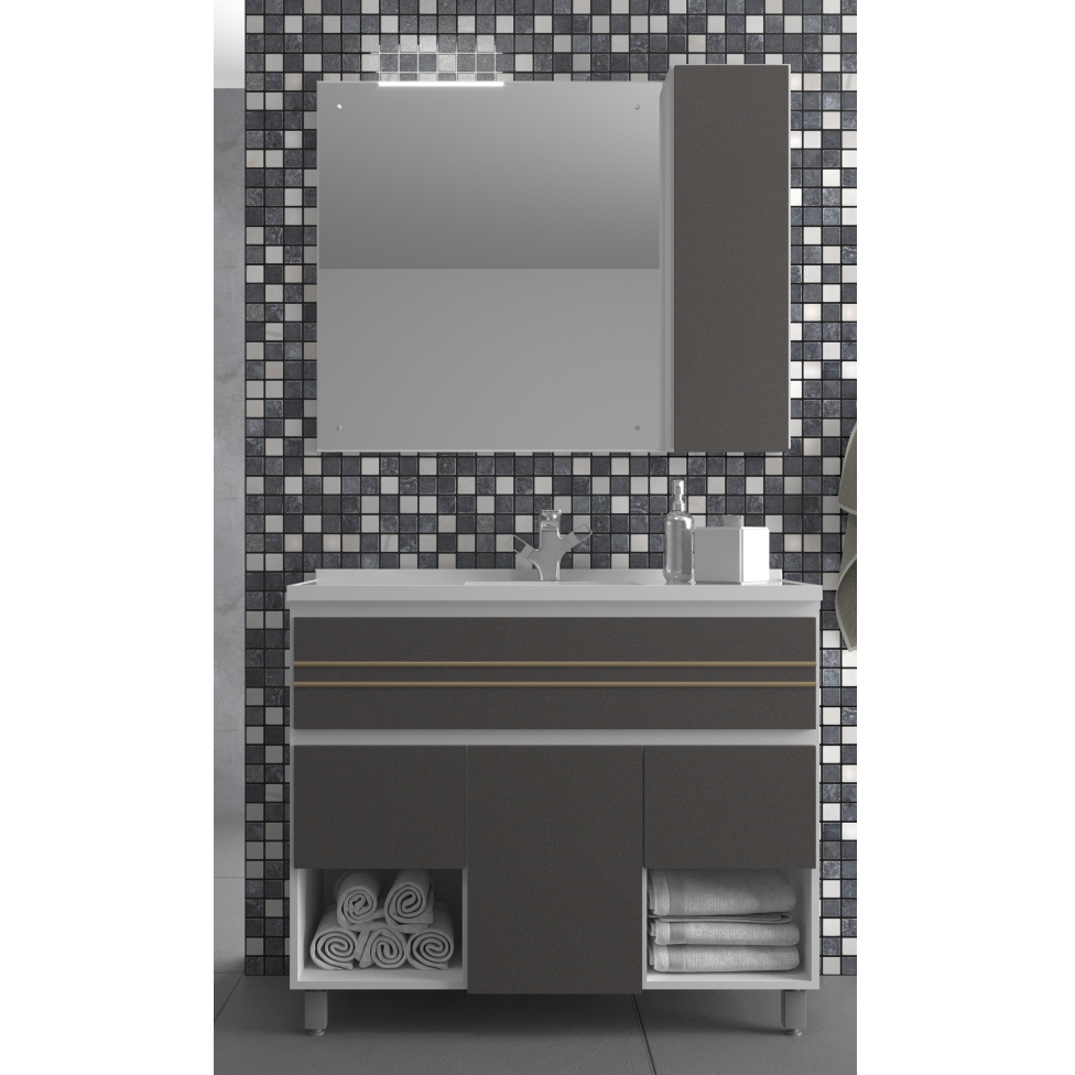 Conjunto Gabinete e Espelheira Paradiso 100 | Belizze 