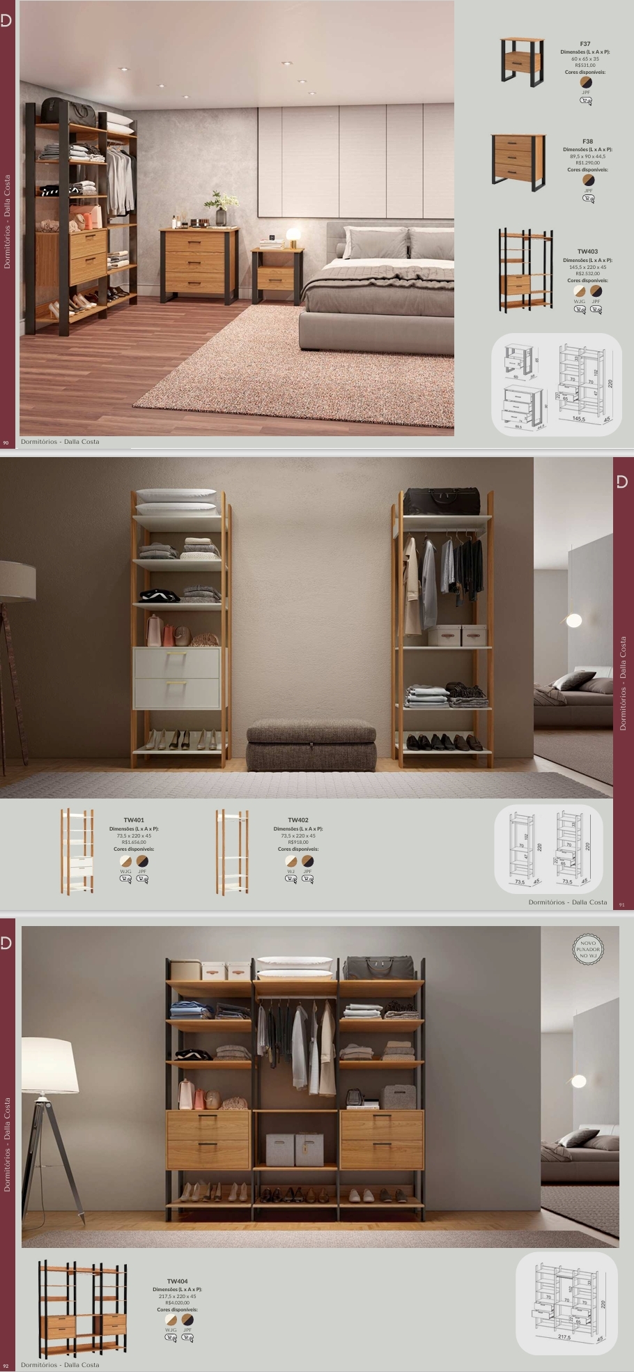 Linha Dormitório | F37 - F38 - TW403 | Dalla Costa : Venda -55% 0425