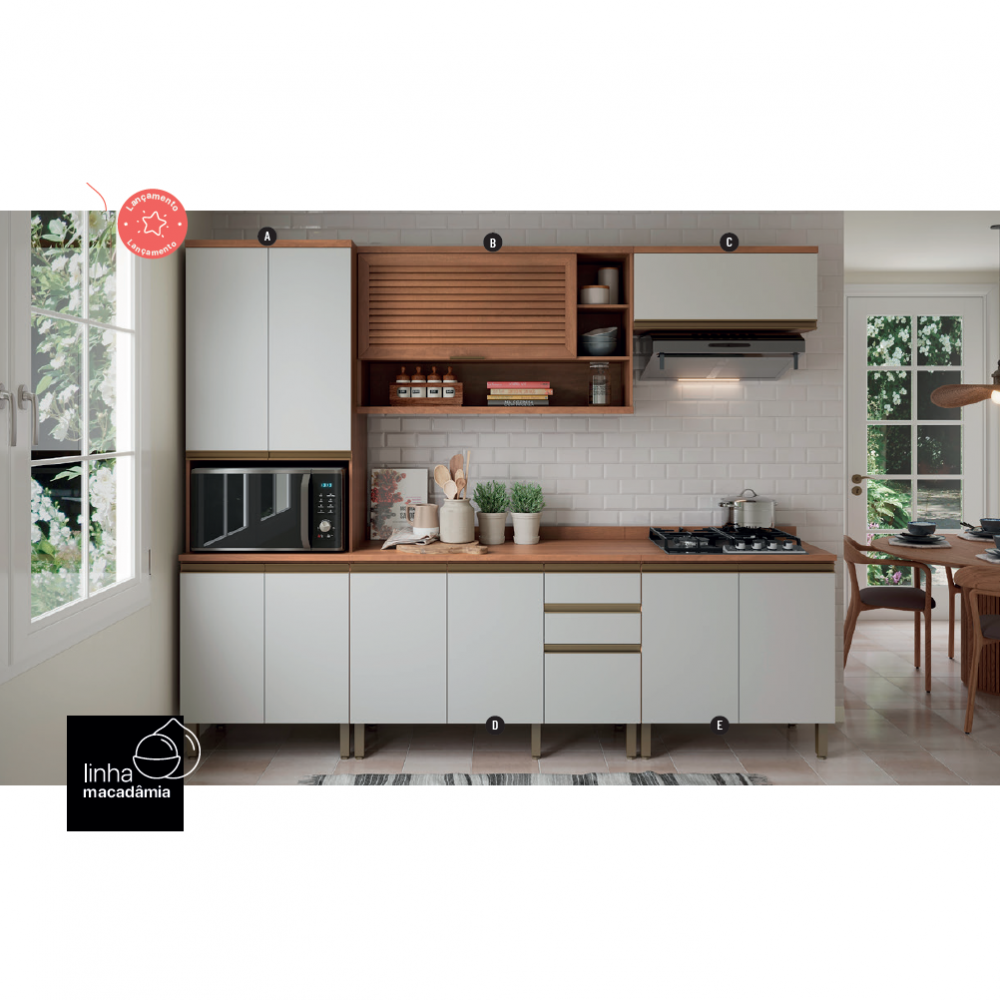 Cozinha Modulada Sob Medida Macadâmia | Thela | Tá Barato! Tá Bonito! Consulte