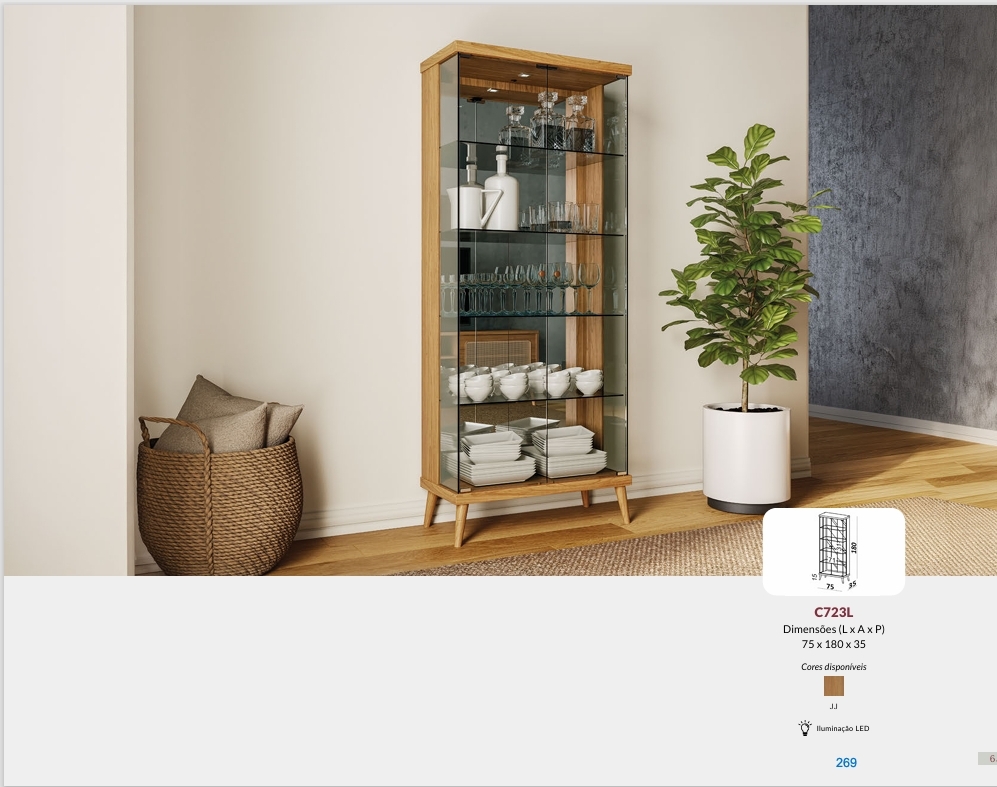 Cristaleira C723L | Dalla Costa 0826