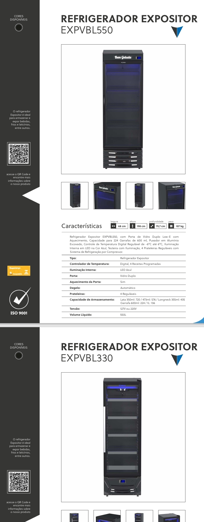 Refrigerador Expositor | EXPVBL550 - EXPVBL330 - EXPVQCDBL209 -EXPVCL209 -EXPVBL209 | Venax 0425