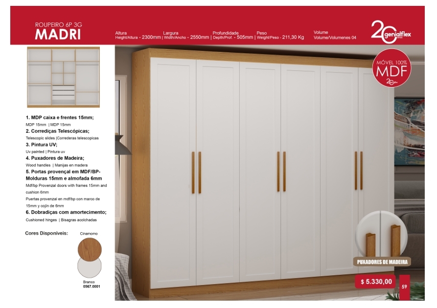Roupeiro Madri | Genialflex : Venda -50% 0325