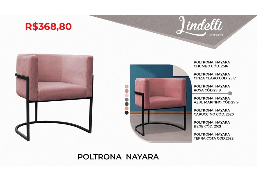 Poltrona Nayara | Lindelli | Venda: +50% 0525