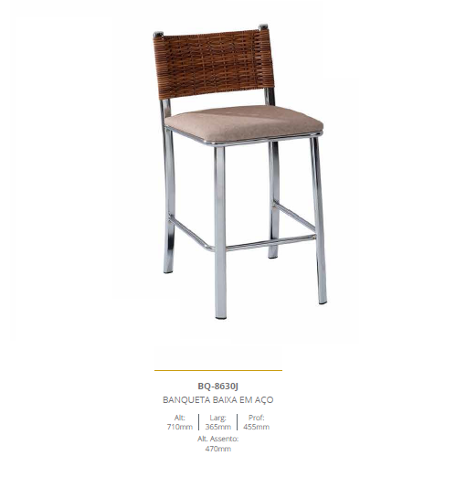 Banqueta Baixa em Aço | BQ-8630J | Formastil