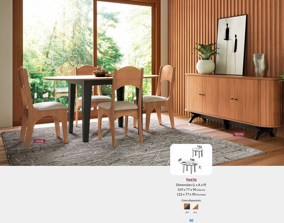 Mesa TM70 + Cadeira CA18 | Dalla Costa 0826