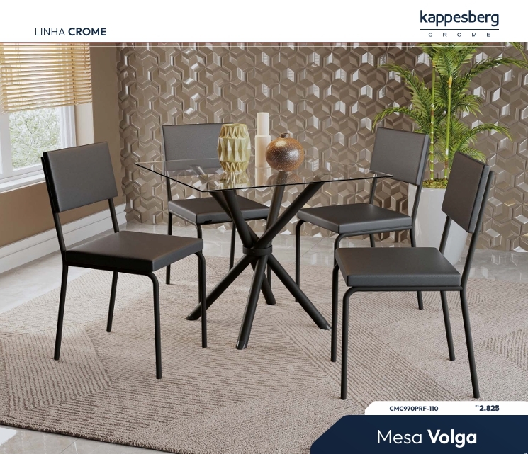 Mesa Volga | Venda:-62% | Kappesberg Crome 0925