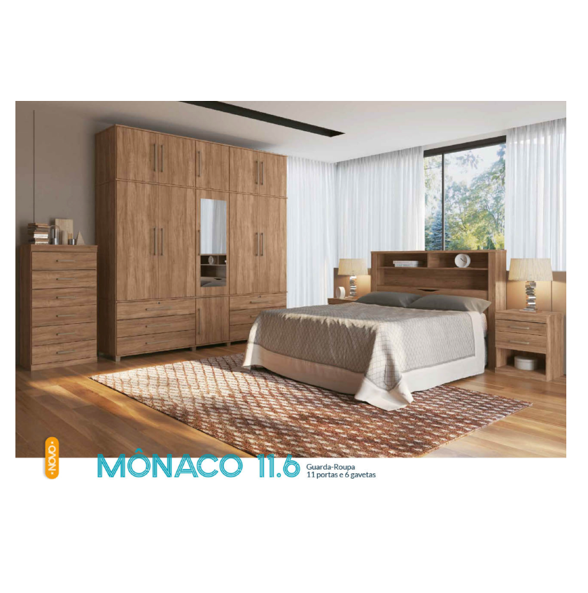 PREÇO + BARATO DO BRASIL | Guarda-Roupas Mônaco 11 Portas | 159355 | Santos Andirá
