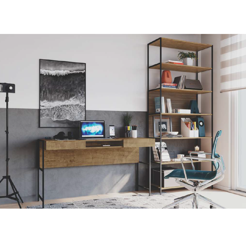 PREÇO + BARATO DO BRASIL | Escrivaninha Steel Quadra | L 1.39 | 27800 | Artesano 